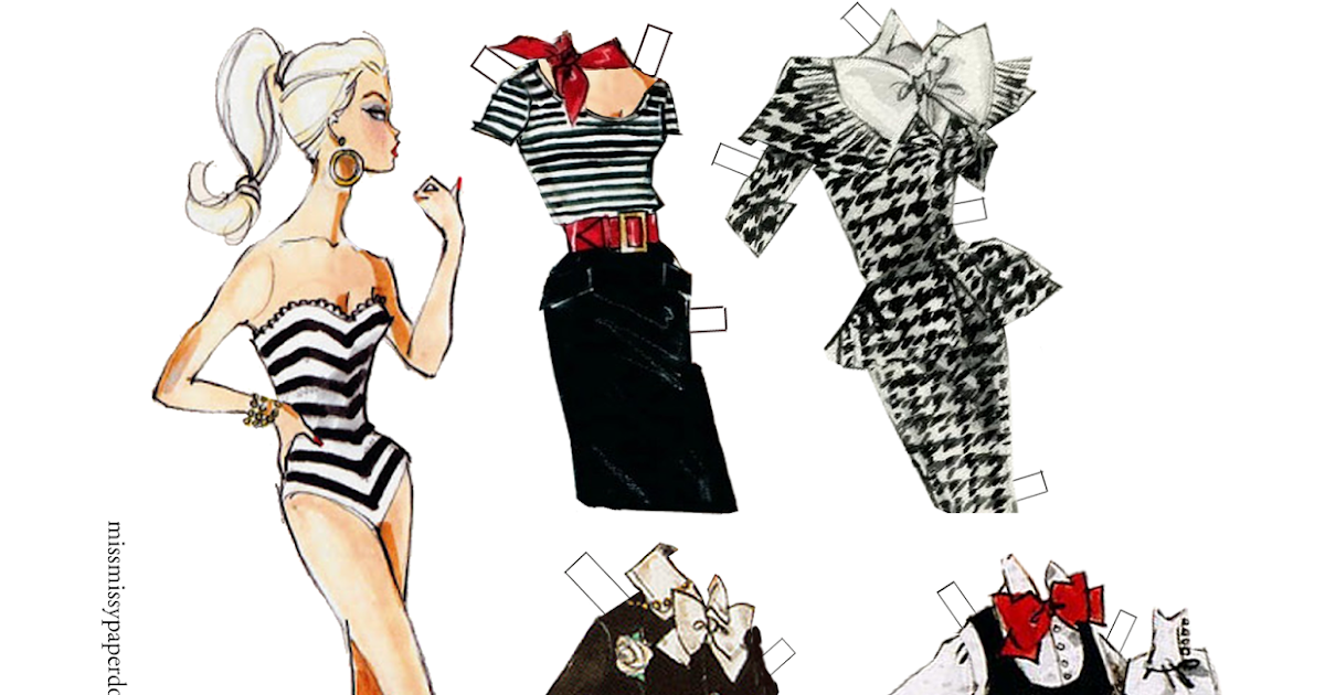 Miss Missy Paper Dolls: Robert Best Barbie Paper Doll