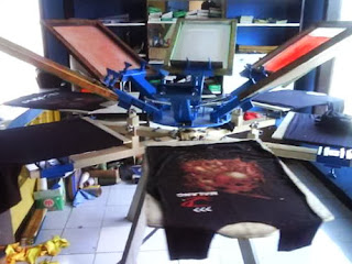 Proses cetak pakaian