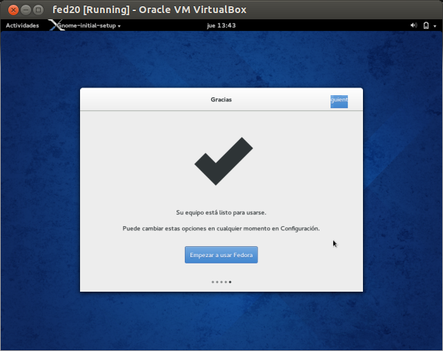 DriveMeca instalando Linux Fedora 20