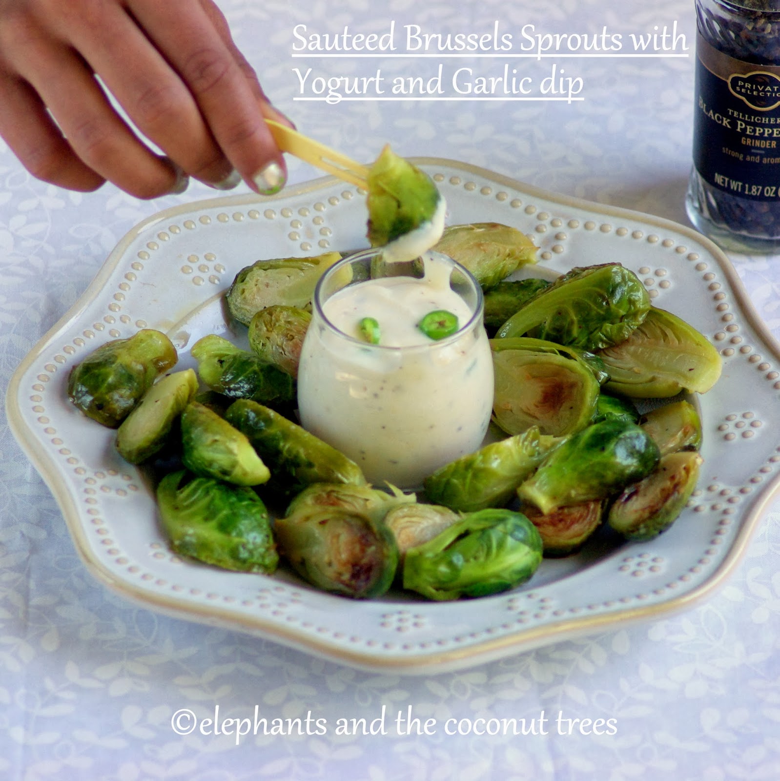 elephants and the coconut trees Sauteed Brussels Sprouts with Yogurt