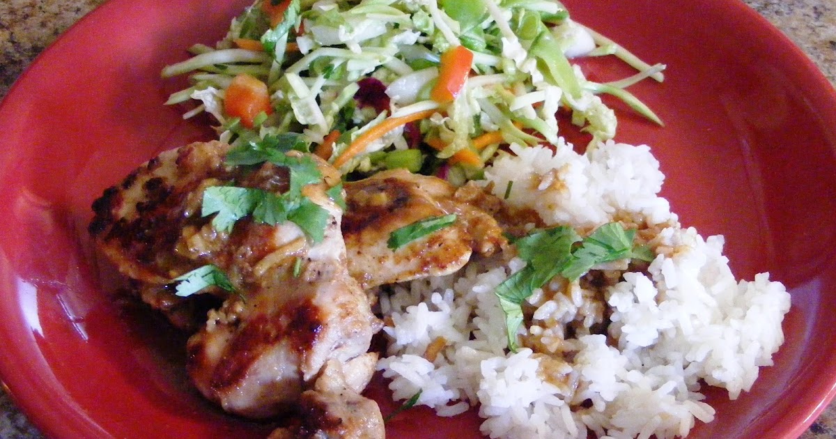 Make Your Someday Today! Hoisin Chicken Thighs with Rice and Asian Slaw
