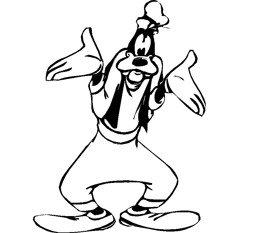 The Goofy Coloring Drawing Free wallpaper