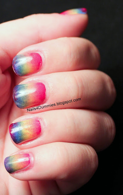 Rainbow gradient mani