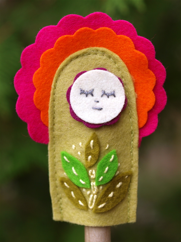 By Hook and Thread flower puppet