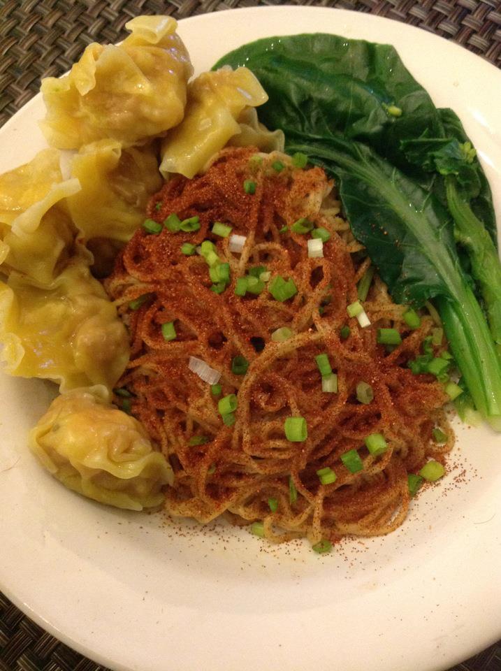 Food Maestro Wonton noodles topped with Dried Shrimp Roe
