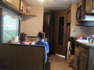 Our little home from home Inside the camper van