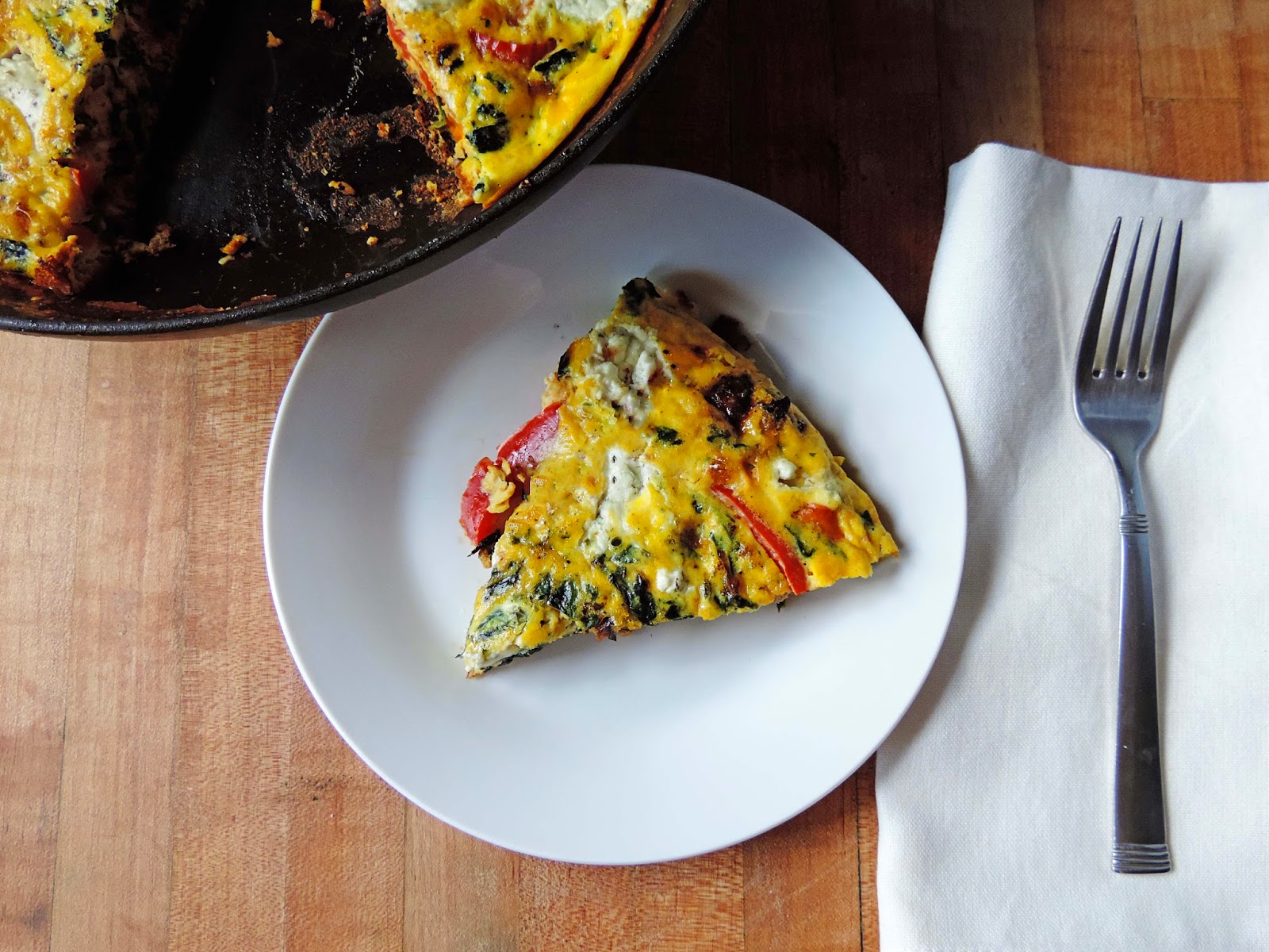 Spinach and Goat Cheese Frittata The Kitchen Wife
