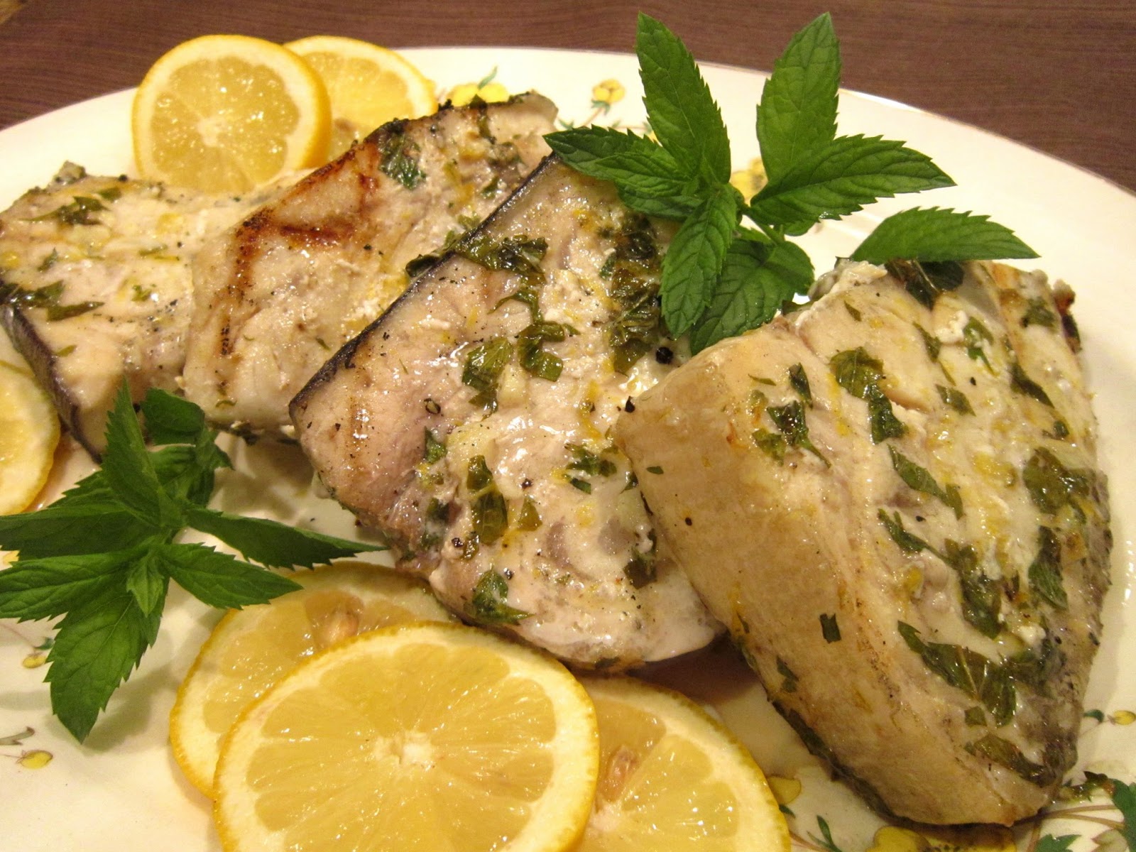 The Italian Next Door Grilled Swordfish with Lemon and Mint