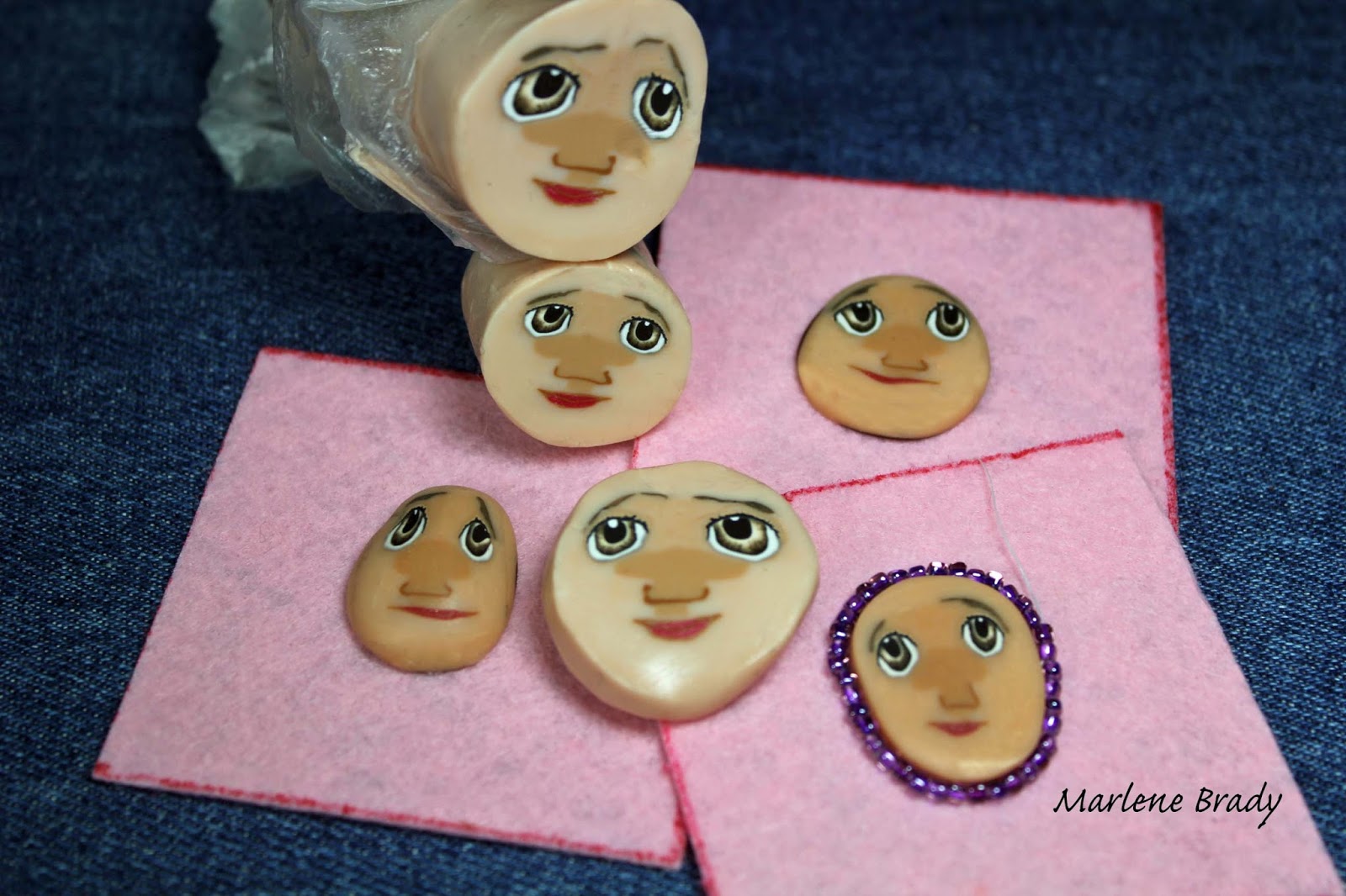 Marlene Brady Polymer Clay Face Cane