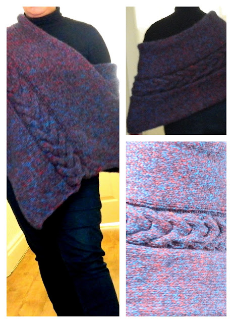 poncho, closeup, front and back view