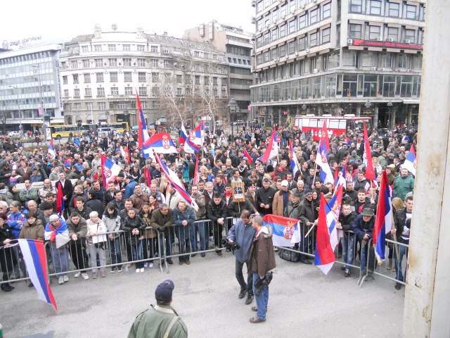 Protests in Belgrade will continue until the Government refuses the Kosovo ultimatum