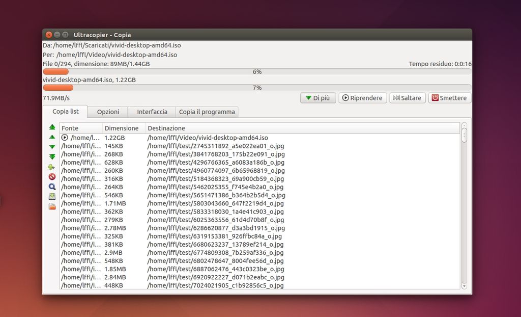 UltraCopier in Ubuntu