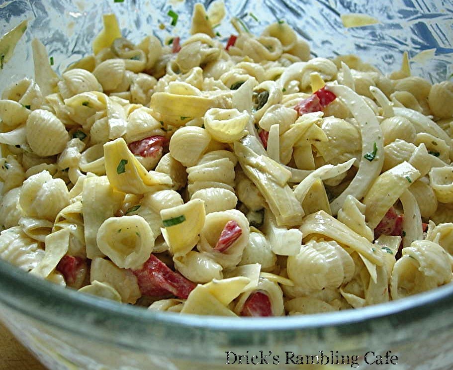 Marinated Artichoke Rémoulade Pasta Salad Drick's Rambling Cafe