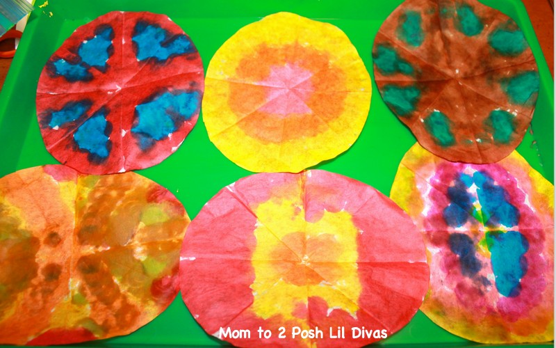 Mom to 2 Posh Lil Divas Faux Tie Dye (Coffee Filter) Easter Eggs