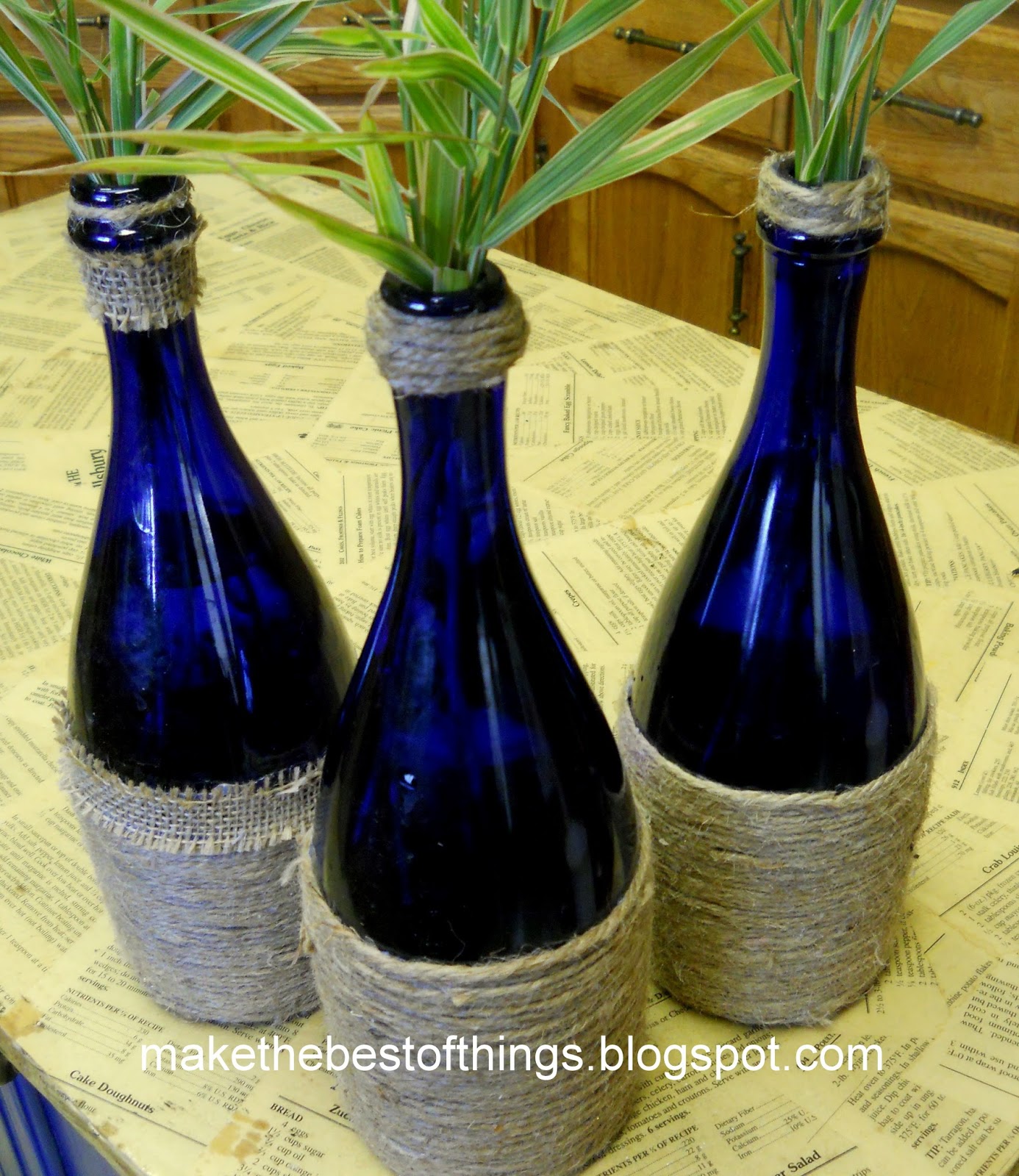 Make The Best of Things Save Beautiful Bottles with Wrapped Twine