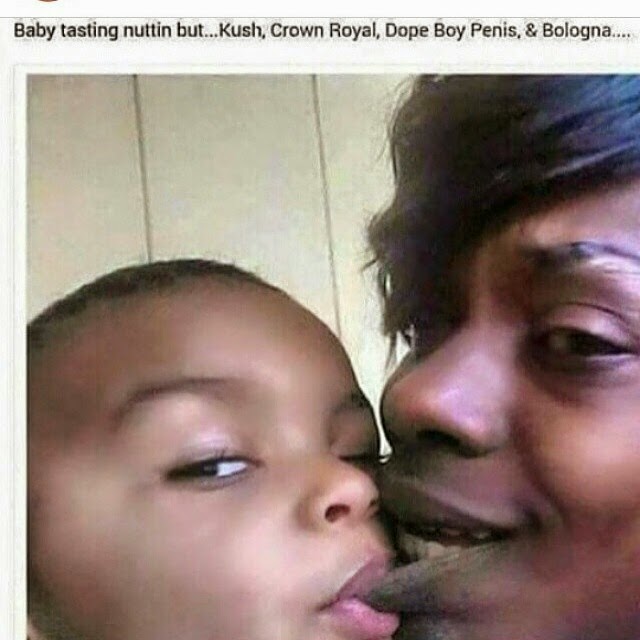 Mom makes son lick
