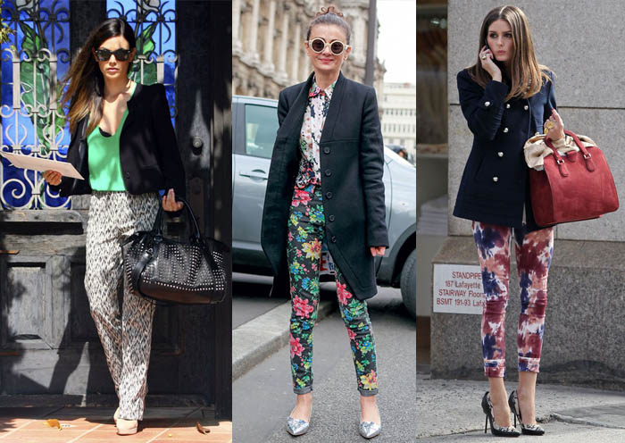 CALÇA PRINTADA_Rachel Bilson_Olivia Palermo_Street style_Calça estampada_Estampa de flores_floral_liberty