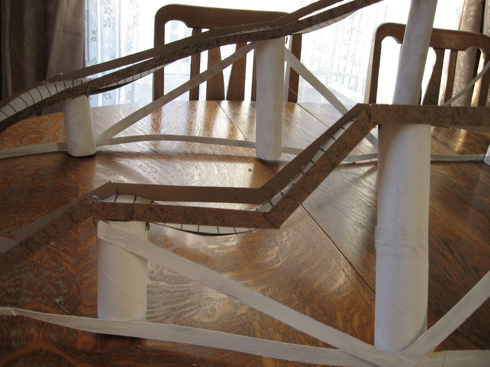 Almost Unschoolers: Summer Fun Day 58 - Cardboard Roller Coaster Craft