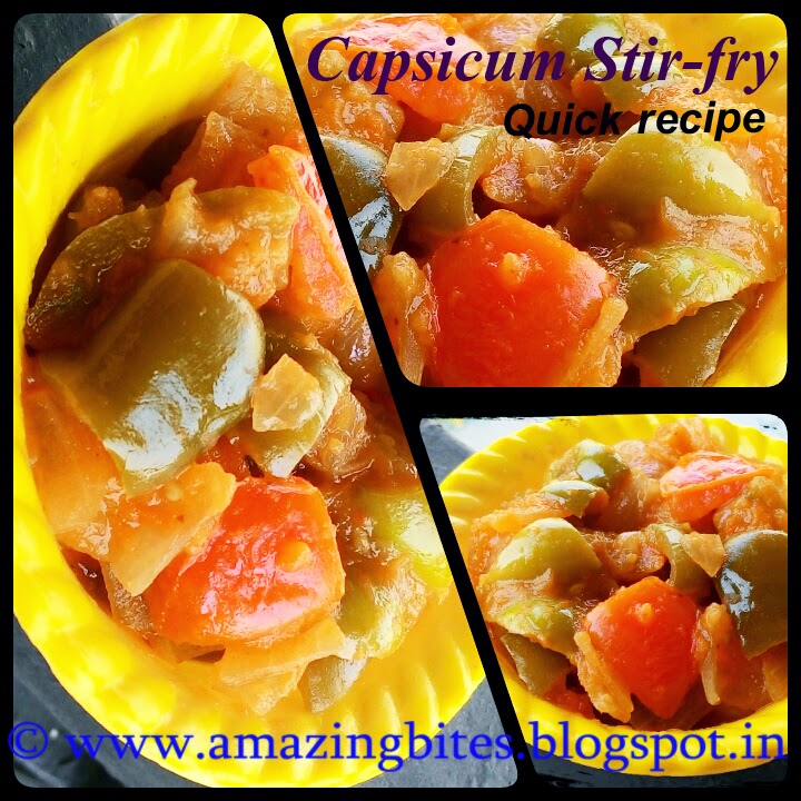 Amazingbites Capsicum Stirfry (Quick recipe)