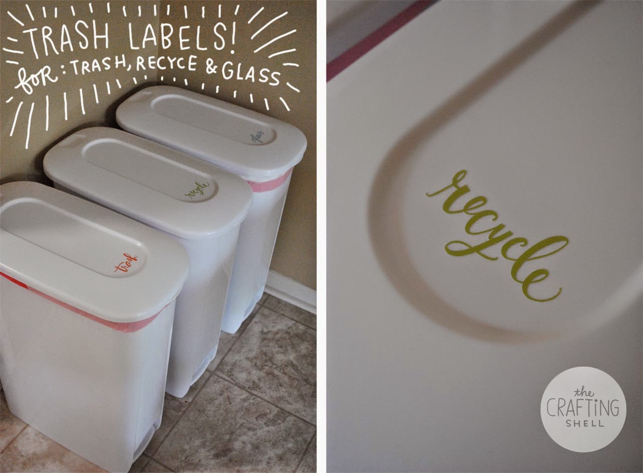 The Crafting Shell Trash Can Labels!