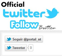 Adicionar botão seguir do Twitter no blog