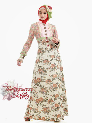 baju muslim motif bunga