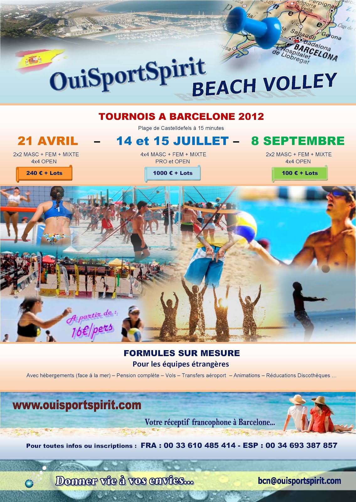 Tournois de BeachVolley à Barcelone en Espagne nacvolley.fr