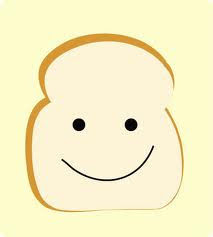 cute cartoon slice of bread 