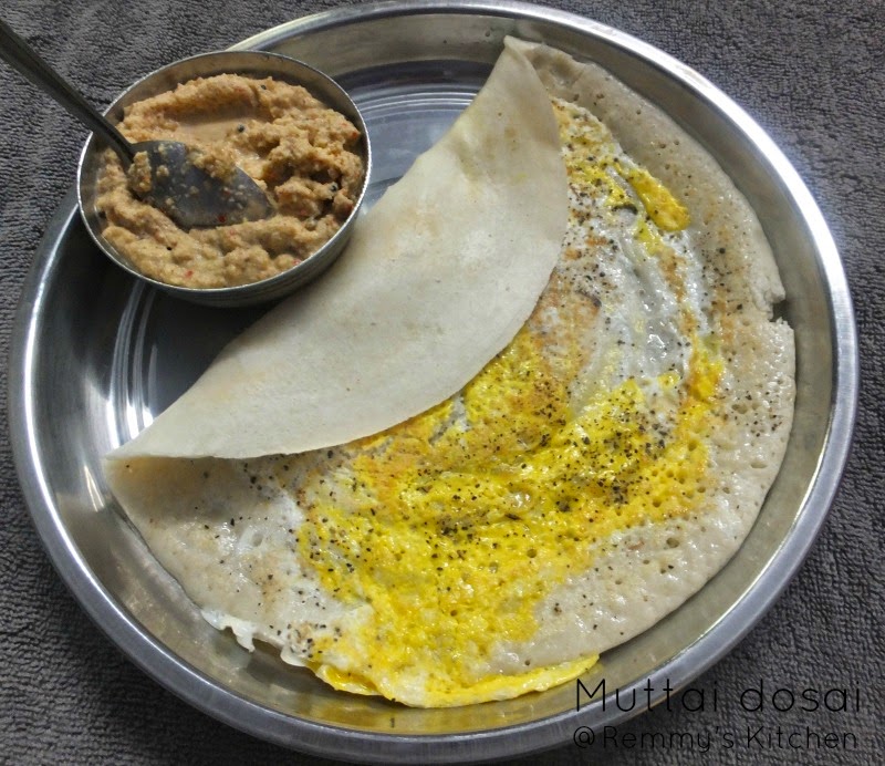 Remmy's Kitchen Muttai dosai / Egg dosa