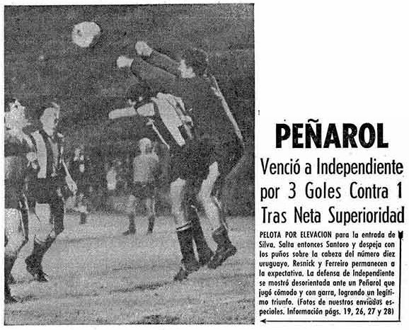 Resultado de imagem para Independiente 1-0 Peñarol 1965