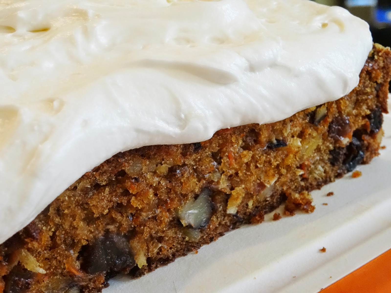carrot cake with pineapple coconut and walnuts