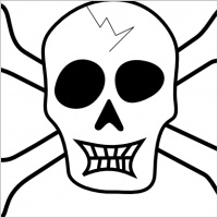 skull and crossbones stencil |Clickandseeworld is all about Funny