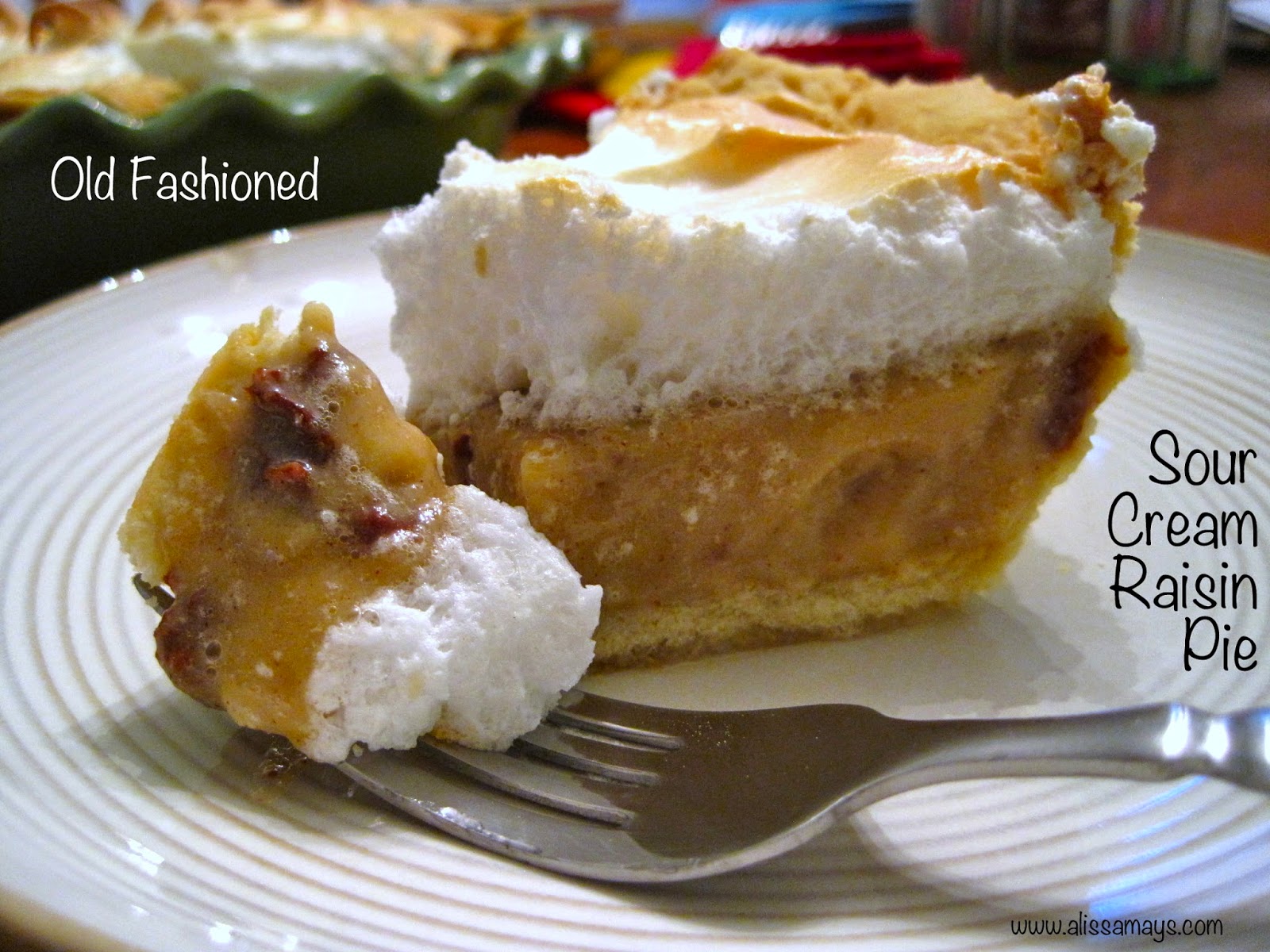 Alissamay's Old Fashioned Sour Cream Raisin Pie