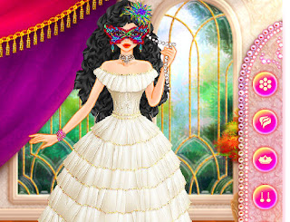 Juego de vestir a la princesa del baile de mascaras Juego de vestir a la princesa del baile de mascaras