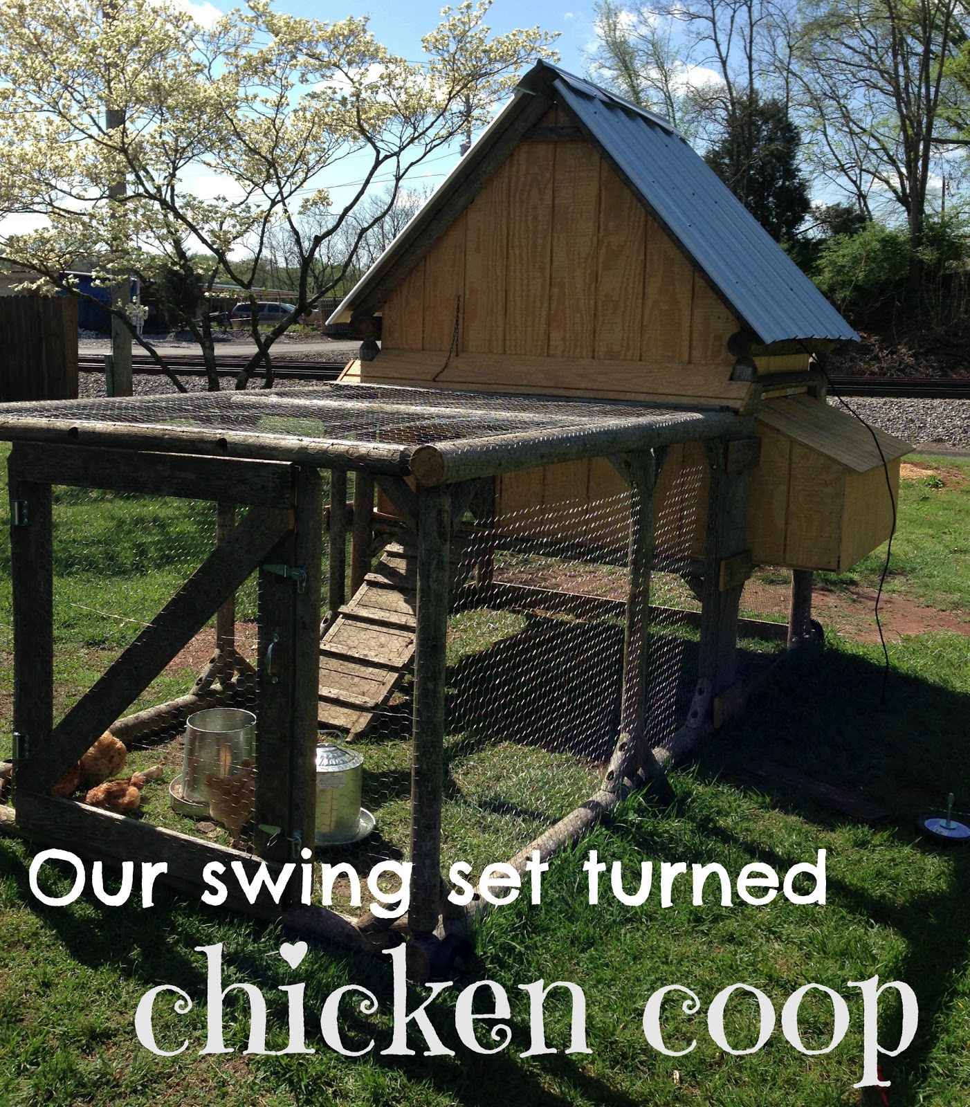 Our Swing-Set turned Chicken Coop! | His Mercy is New