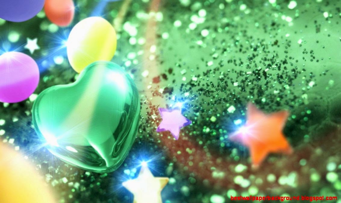 Download Wallpaper 1366x768 green heart stars glitter laptop Download Wallpaper 1366x768 green heart stars glitter laptop