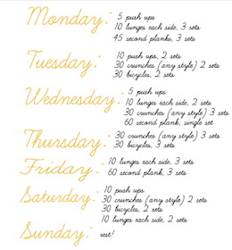 work out schedule fit fabulous