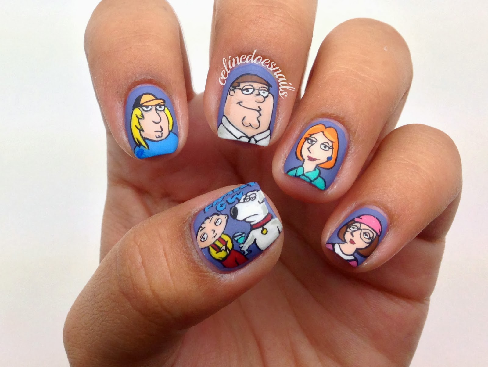 Family Guy Themed Nails - wide 6