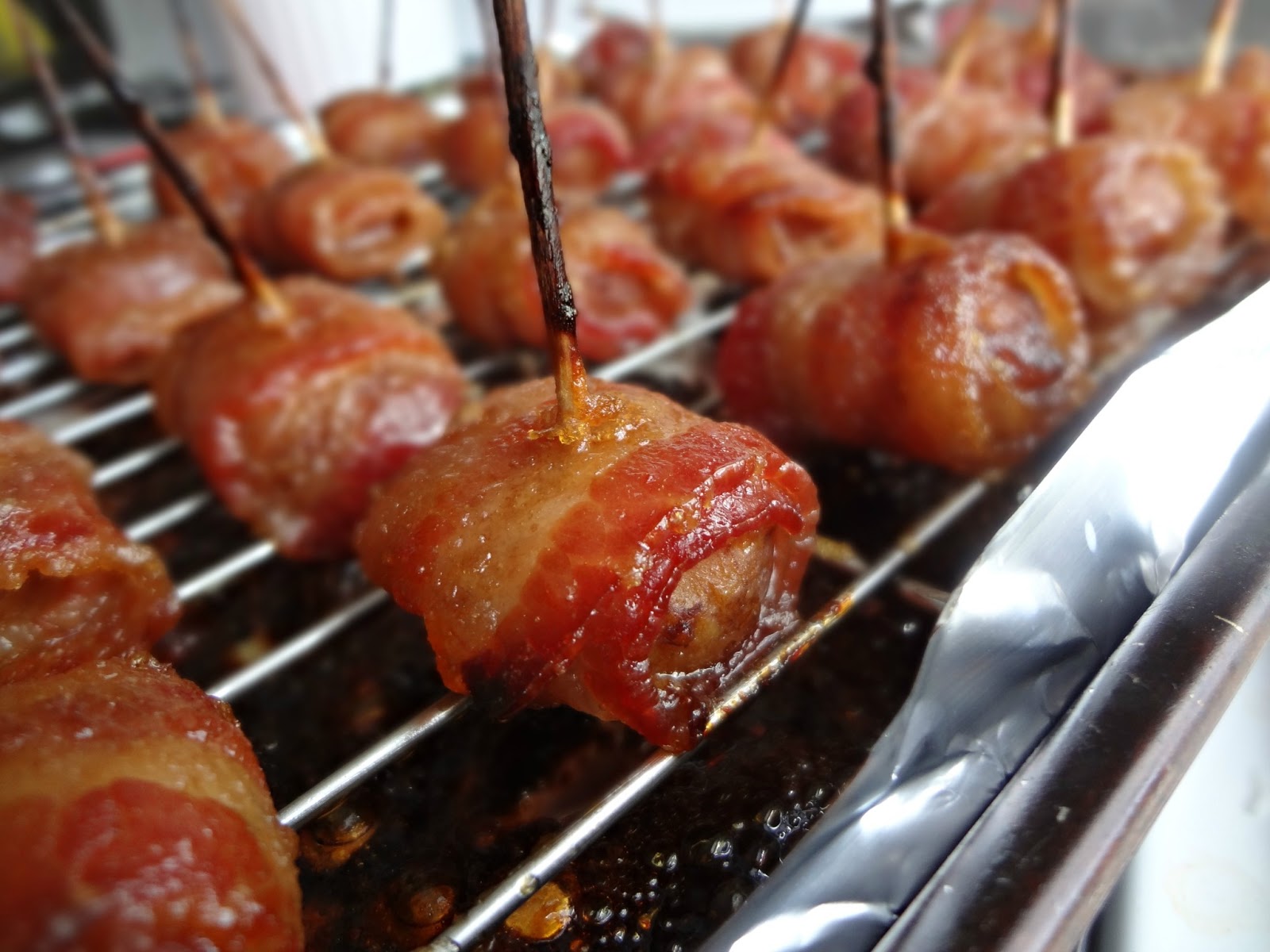 The Cooking Actress Bacon Wrapped Water Chestnuts