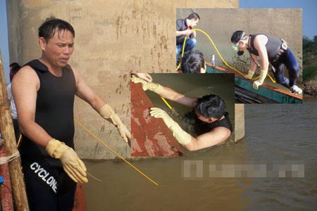 Thợ lặn trên sông Hồng "Có thể bác sỹ đã rạch bụng nạn nhân"