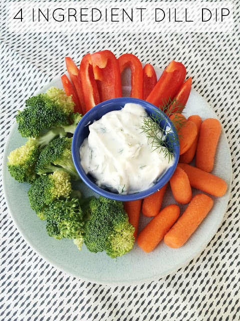 so easy! 4 ingredient dill dip- great for summer picnics!
