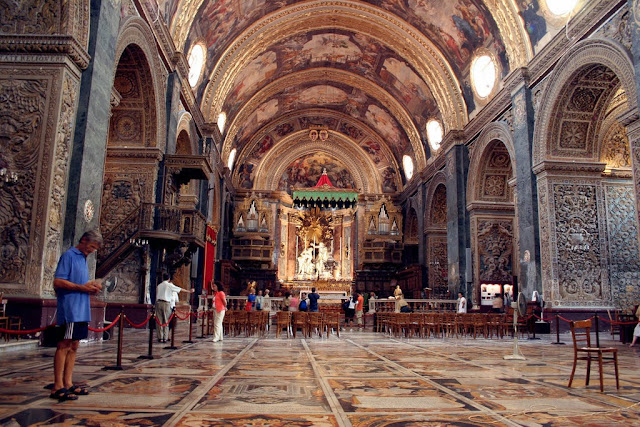 Spectacular interiors await inside Saint John's Co-Cathedral. Photo: jonralinson.