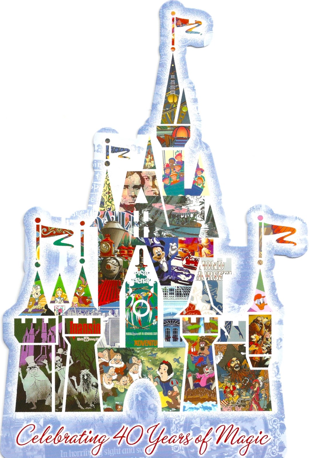 My Favorite Disney Postcards Walt Disney World, Castle Shaped Postcard