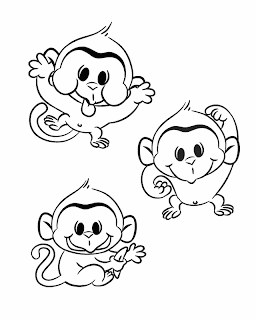 Monkey Coloring Pages