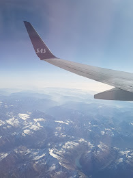 Flying over the Alpes on our way to MILAN....ITALY.