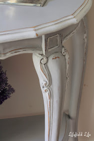 French style hall console Paris Grey and white