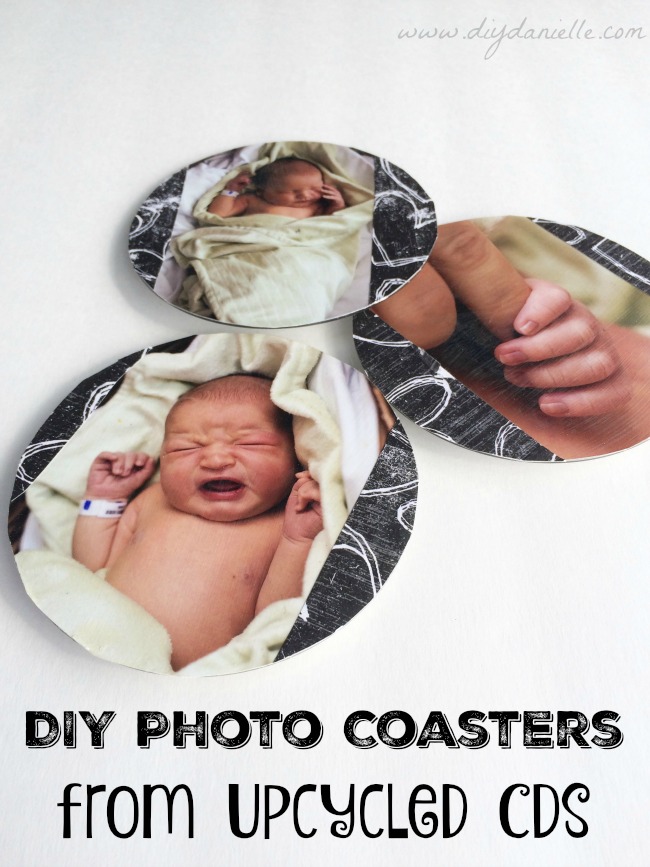 How to make easy photo coasters from upcycled CDs DIY Danielle