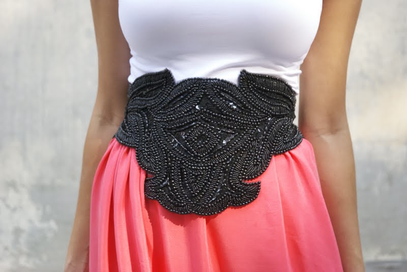 DIY Beaded Belt & Side Split Maxi Skirtbraldey, bradlwy, java script