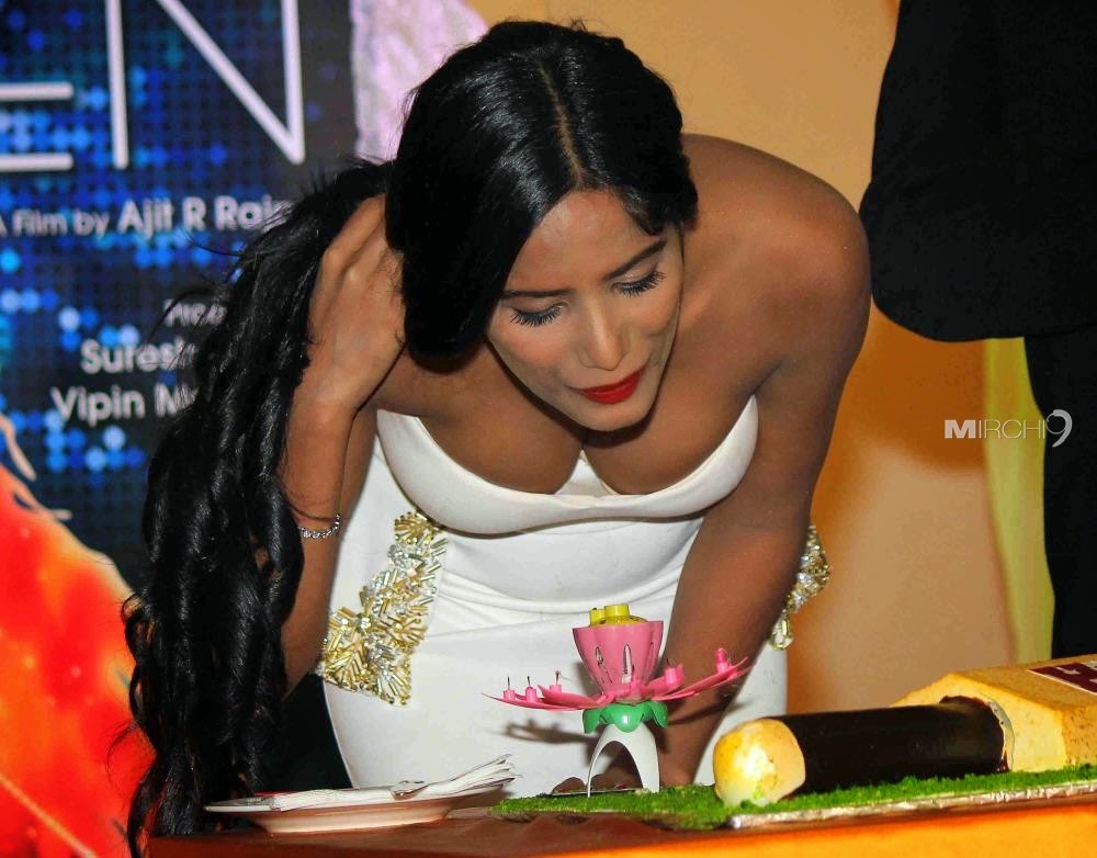 Poonam Pandey Hot Cleavage Show At 'Helen' Movie Poster Launch - ...
