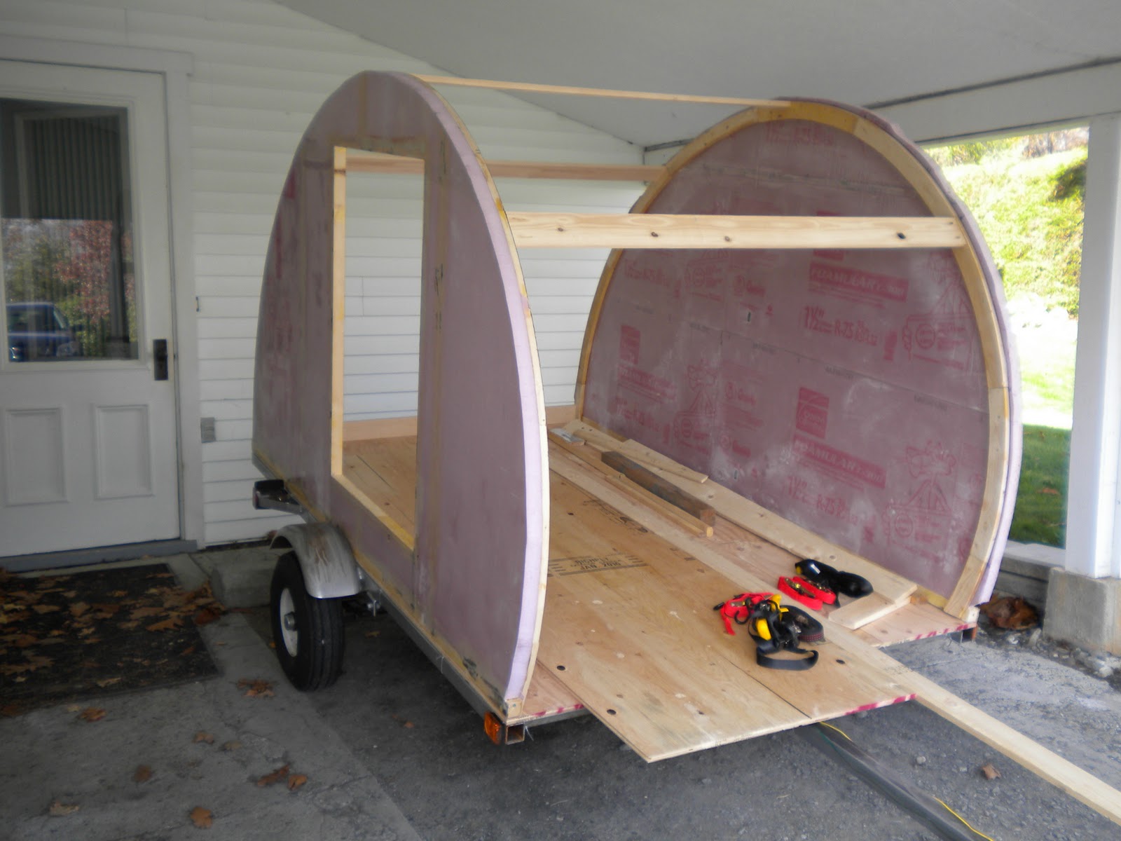 teardroptrailerkit: Construction of my teardrop trailer 